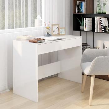 Schreibtisch Hochglanz-Weiß 101x50x76,5 cm Holzwerkstoff