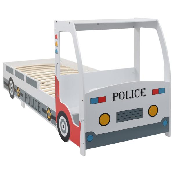 Polizeiauto-Kinderbett mit Matratze 90x200 cm 7 Zone H3