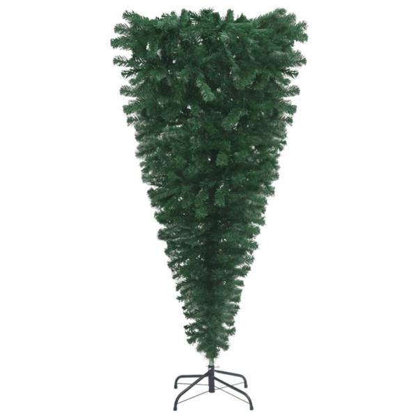 Künstlicher Weihnachtsbaum Kopfüber mit LEDs & Kugeln 180 cm